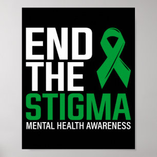Poster Homens quebrando correntes de estigma terminam com