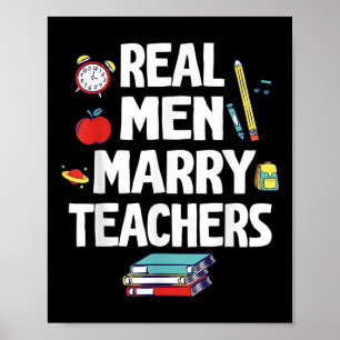 Poster Homens Reais Casados Professores Felizes Dia do Ca
