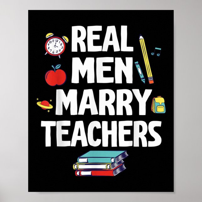 Poster Homens Reais Casados Professores Felizes Dia do Ca (Frente)