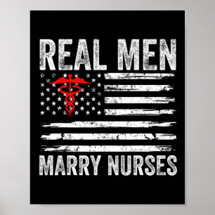 Poster Homens Reais Enfermeiros Casados Enfermeira Engraç