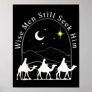 Poster Homens Sábios Cena de Natal Cristã Jesus 