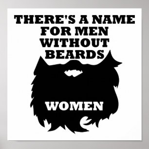 Poster Homens Sem Barbas Cartaz Divertido