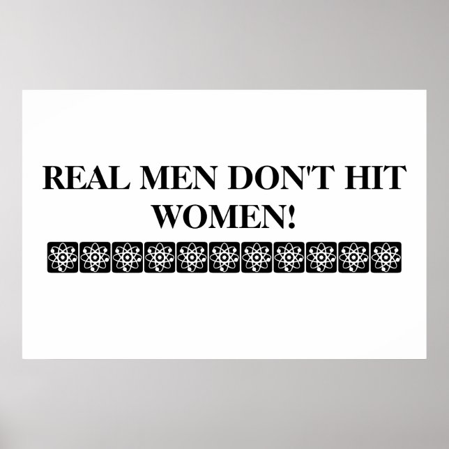 POSTER HOMENS VERDADEIROS NÃO BATEM POSTER! (Frente)