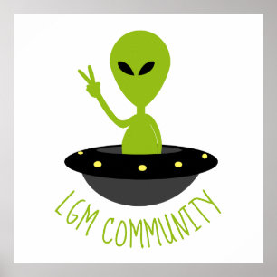 Poster Homens Verdes Pequenos, Extraterrestres da comunid