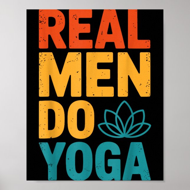Poster Homens Yoga Real (Frente)