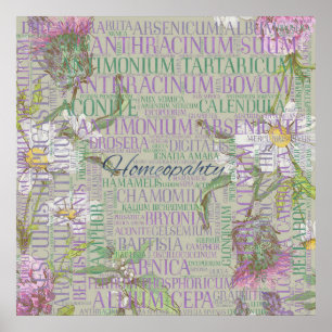 Póster Homeopatia - arte da palavra com remédios