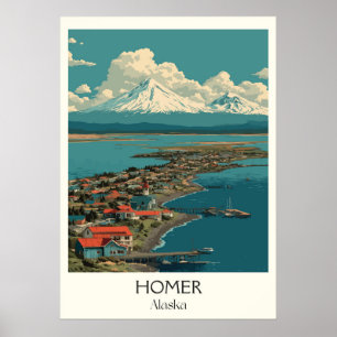 Poster Homer Alasca Spit Kachemak Baía
