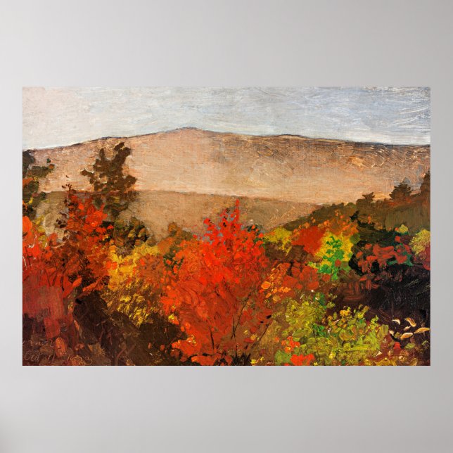 Poster Homer - Árvores do outono, (Frente)