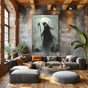 Poster Homer Grim Reaper Halloween com Design de Lua Chei