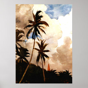Póster Homer - Palm Trees, Bahamas