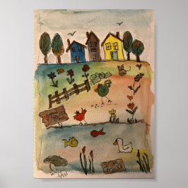 Poster Homes em um Hill