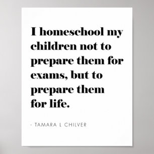 Poster Homeschool Citação Inspiracional Moderna Minimal