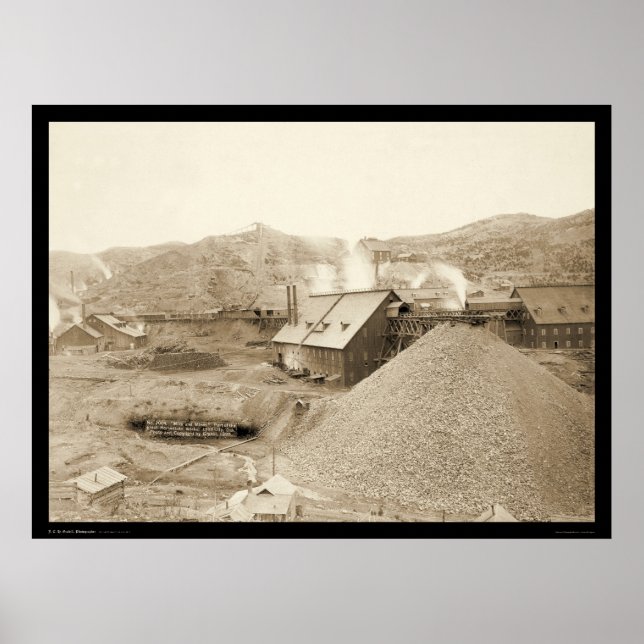 Póster Homestake Dourado em Cidade de Chumbo SD 1899 (Frente)