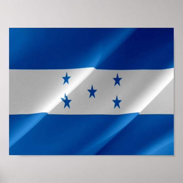 Poster Honduras - Bandeira Honduregna - (Frente)