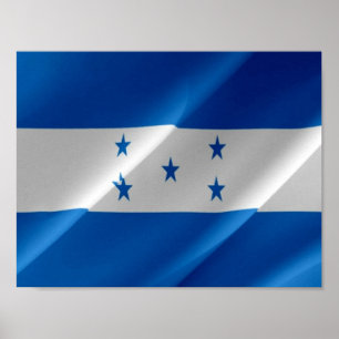 Poster Honduras - Honduregna flag -