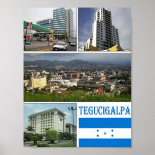 Poster Honduras - Mosaico Tegugigalpa -