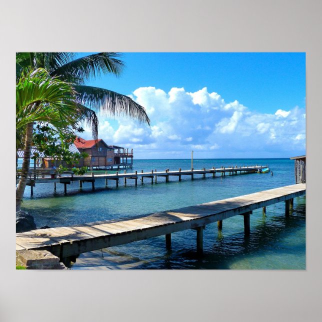 Póster Honduras - Praia de Roantan (Frente)