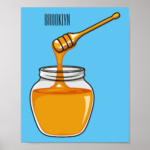 Poster Honey cartoon illustration