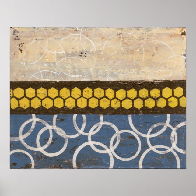 Póster Honey Comb Abstrato I (Frente)