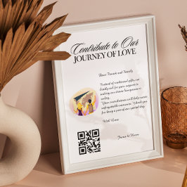 Poster Honeymoon Wish Registry Qr Code Wedding Gift