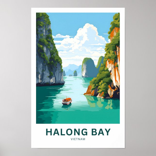 Poster Hong Bay Viagem Vietnam (Frente)