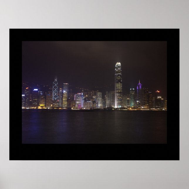 Póster Hong Kong à noite (Frente)
