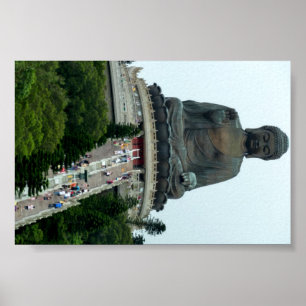 Póster Hong Kong gigante que senta Buddha