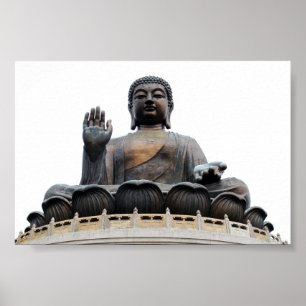 Poster Hong Kong gigante que senta Buddha