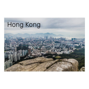 Póster Hong Kong Lion Hill Skyline Panorama Souvenir
