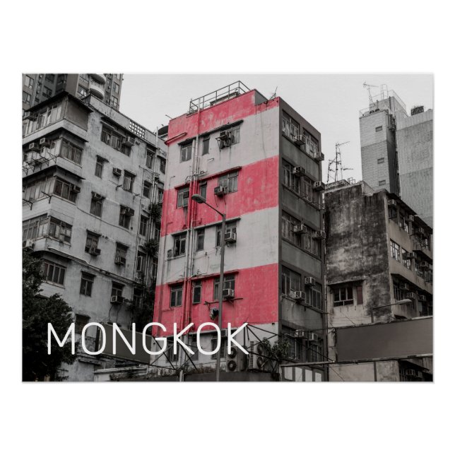 Póster Hong Kong Mongkok China Kowloon Fine Art Souvenir (Frente)