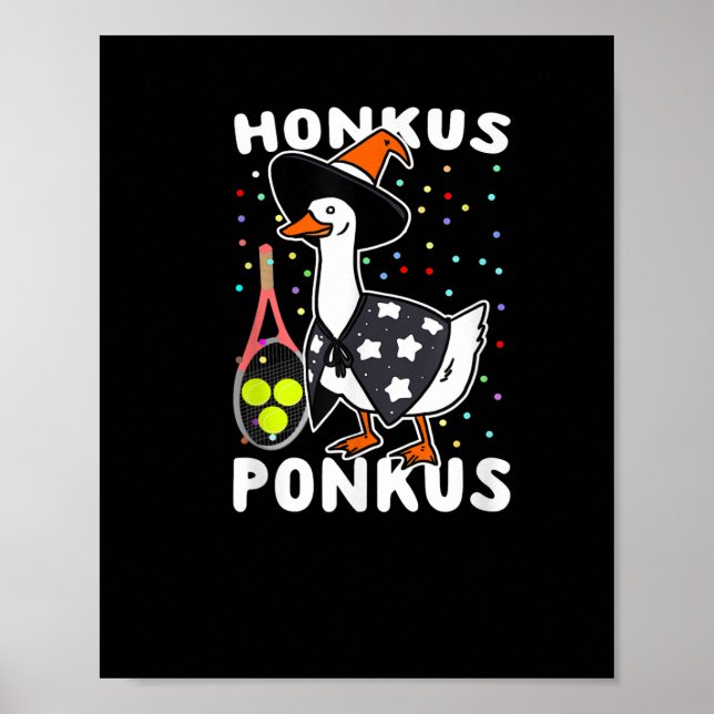Poster Honkus Ponkus Funny Goose Halloween Tênis (Frente)