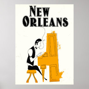 Poster Honky Tonk de Nova Orleães