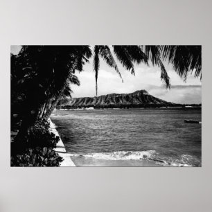 Póster Honolulu, Havaí - ideia da cabeça do diamante