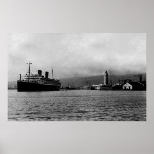 Póster Honolulu, Havaí - Vista de Honolulu