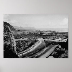 Poster Honolulu, Havaí - Vista do Pali