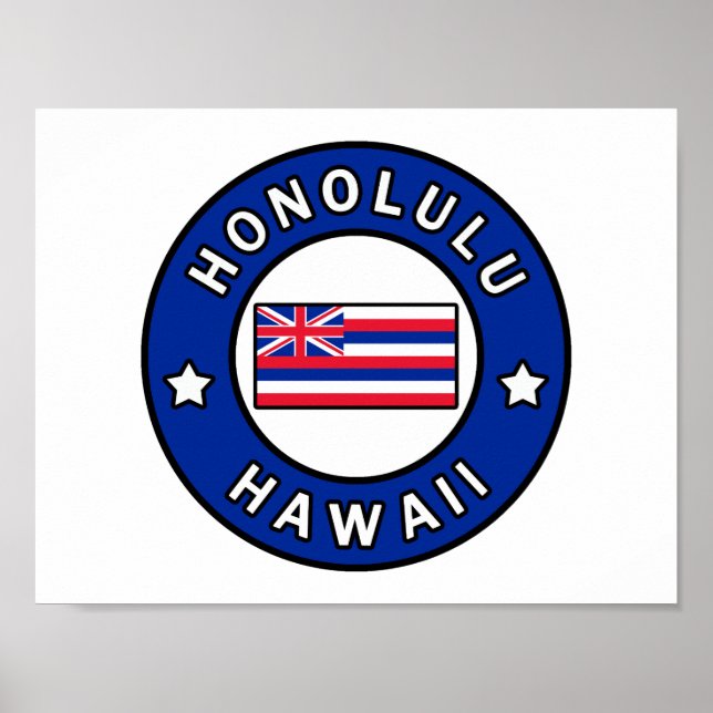 Poster Honolulu Hawaii (Frente)