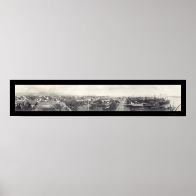 Poster Honolulu, HI Foto 1913 (Frente)