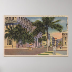 Póster Honolulu, HIV da Rua Bishop.Honolulu, HI