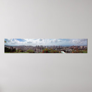 Póster Honolulu Waikiki  Diamond  3D Anaglyph Panorama