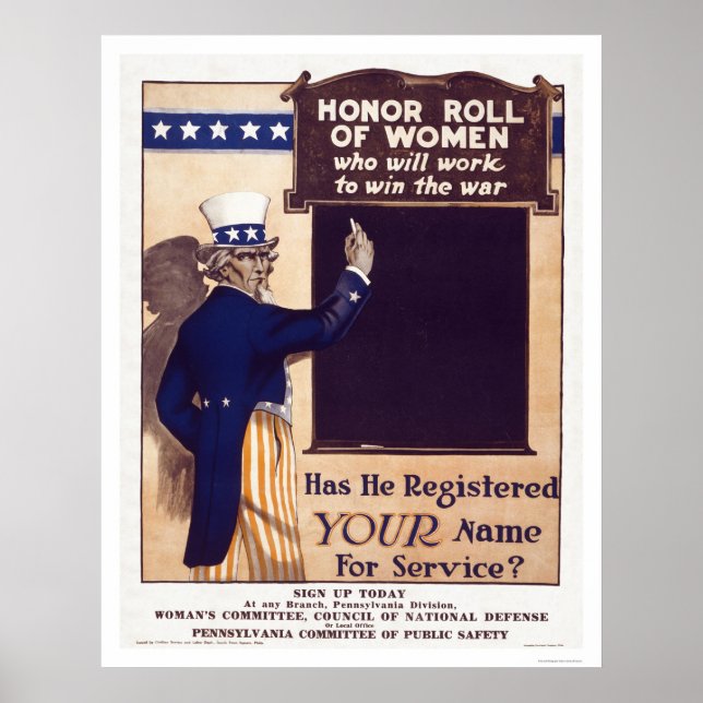 Póster Honor Roll of Women (Frente)