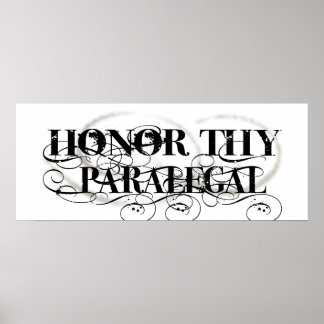 Poster Honor Thy Paralegal