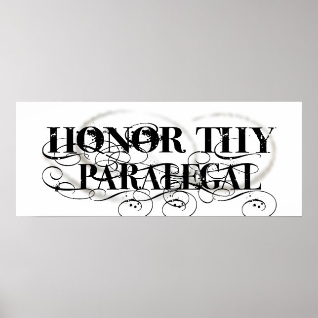 Poster Honor Thy Paralegal (Frente)