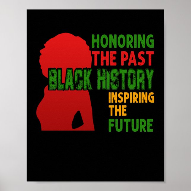 Poster Honoring The Past Black History Inspiring The Futu (Frente)