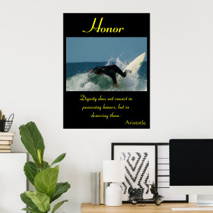 Póster Honra Cavalga Ondas de Maestria Atlética