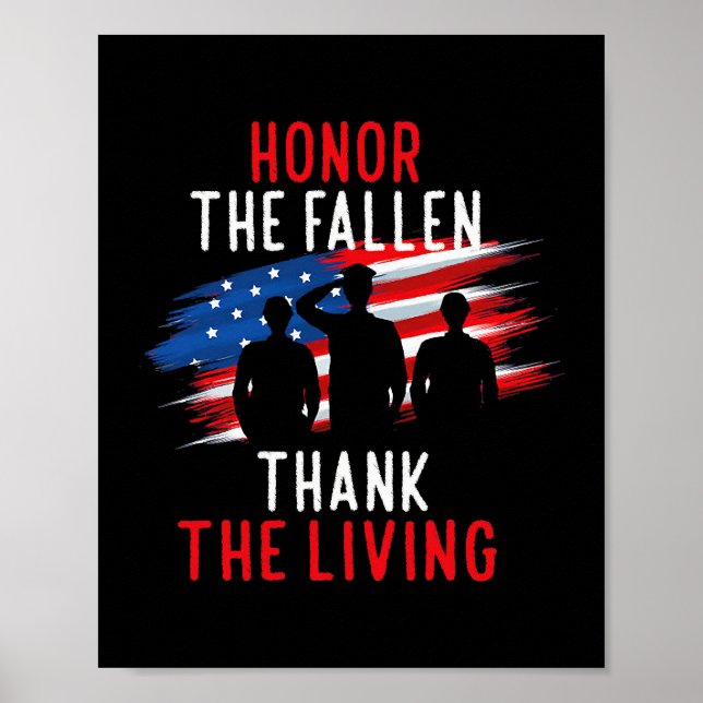 Poster Honra o Fallen Veteran Themed Suporte Militar 1 (Frente)