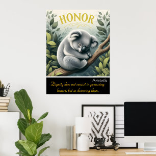 Poster Honra Prevalece Entre a delicadeza de Koala