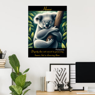 Poster Honra repousa na delicada abraço da natureza