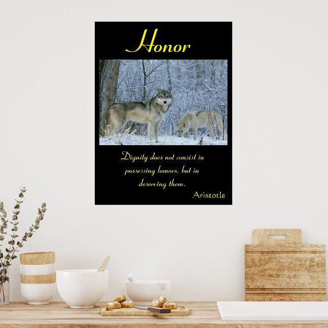Poster Honra ressoa pela planície majestosa da natureza s (Cozinha)