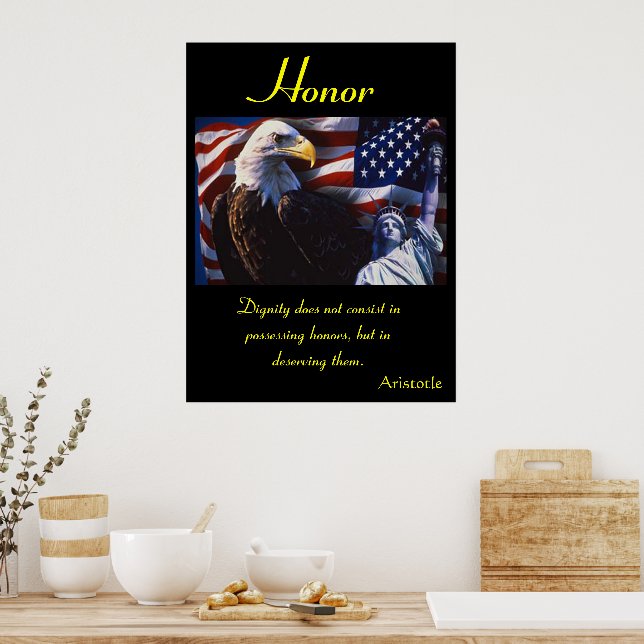 Póster Honra Ruge com Força Feroz Inigualável (Cozinha)