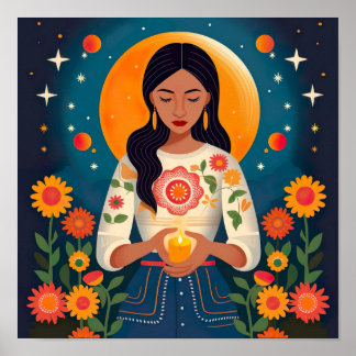 Poster Honrando minhas mães e ancestrais na prina da lua
